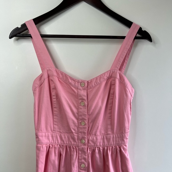 Madewell Pink Fleur Bow Back Midi Dress - Picture 4 of 9